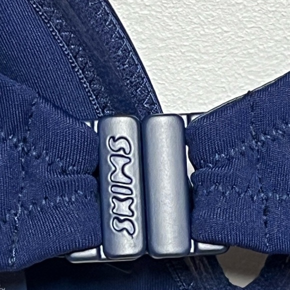 NWT SKIMS Sculpting Swim Off The Shoulder Top Midnight Blue Size 4X - Picture 4 of 6